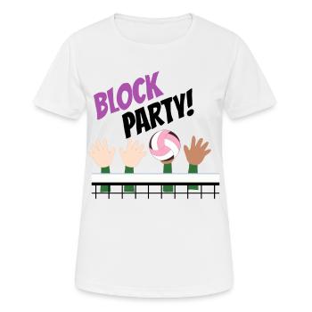 Block party volleyball team sport - Frauen T-Shirt atmungsaktiv - Weiß - Vorne - AI Model Female 172 dark (172cm)