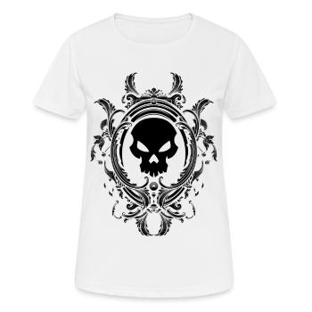 Totenkopf - Frauen T-Shirt atmungsaktiv - Weiß - Vorne - AI Model Female 172 dark (172cm)