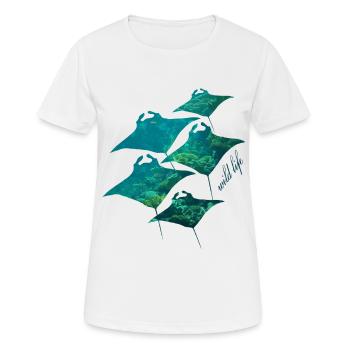 Ray Wildlife - T-shirt respirant Femme - blanc - Devant - AI Model Female 172 dark (172cm)