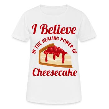 Cheesecake Healing - Women's Breathable T-Shirt - white - Front - AI Model Female 172 dark (172cm)