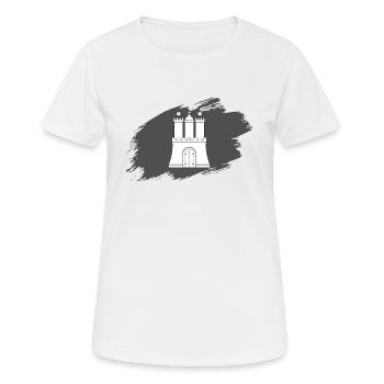 Hambourg - T-shirt respirant Femme - blanc - Devant - AI Model Female 172 dark (172cm)