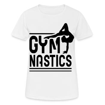 Gymnastics Gymnast Gymnastin Gymnastics Gymnastics Gymnasts - Women's Breathable T-Shirt - white - Front - AI Model Female 172 dark (172cm)