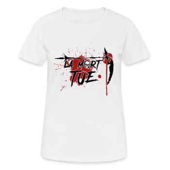 La mort tue - T-shirt respirant Femme - blanc - Devant - AI Model Female 172 dark (172cm)