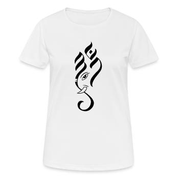 Ganesh dieu hindou - T-shirt respirant Femme - blanc - Devant - AI Model Female 172 dark (172cm)