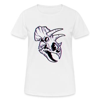 Triceratops effet flou - T-shirt respirant Femme - blanc - Devant - AI Model Female 172 dark (172cm)