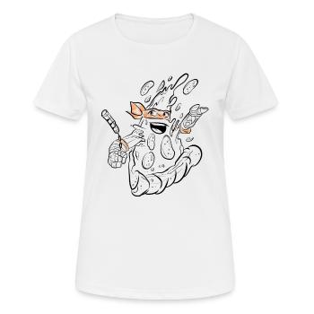 Tortue pizza parodie sketch ninja - T-shirt respirant Femme - blanc - Devant - AI Model Female 172 dark (172cm)