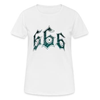666 dunkle Skizzenkunst - Frauen T-Shirt atmungsaktiv - Weiß - Vorne - AI Model Female 172 dark (172cm)