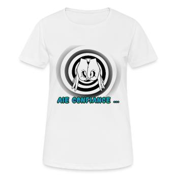 Piège hypnose confiance - T-shirt respirant Femme - blanc - Devant - AI Model Female 172 dark (172cm)