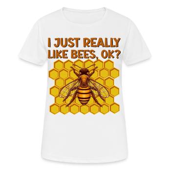 Apiculture Cours d’apiculture Association des apiculteurs Apiculteurs - T-shirt respirant Femme - blanc - Devant - AI Model Female 172 dark (172cm)