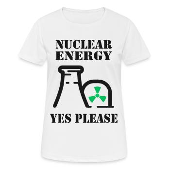 Nucléaire, Oui s’il vous plaît, énergie nucléaire - T-shirt respirant Femme - blanc - Devant - AI Model Female 172 dark (172cm)