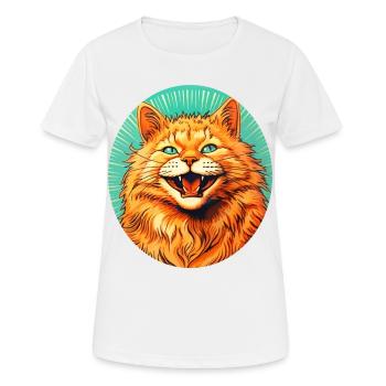 Funny kitty #cat - Women's Breathable T-Shirt - white - Front - AI Model Female 172 dark (172cm)