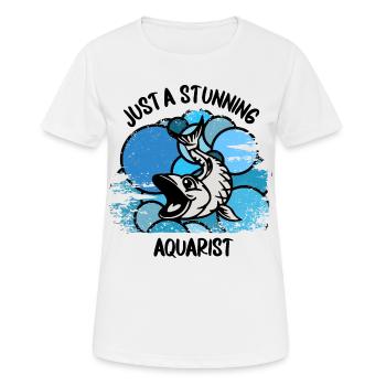 Aquarium Aquarists Fish Ornamental fish Aquaristics - Women's Breathable T-Shirt - white - Front - AI Model Female 172 dark (172cm)