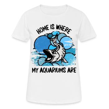 Aquarium Aquarists Fish Ornamental fish Aquaristics - Women's Breathable T-Shirt - white - Front - AI Model Female 172 dark (172cm)