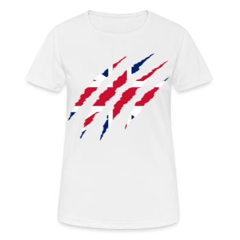 GRIFFE BRITANNIQUE - T-shirt respirant Femme - blanc - Devant - AI Model Female 172 dark (172cm)