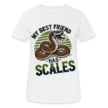 Mein bester Freund hat Schuppen Schlangenliebhaber - Frauen T-Shirt atmungsaktiv - Weiß - Vorne - AI Model Female 172 dark (172cm)