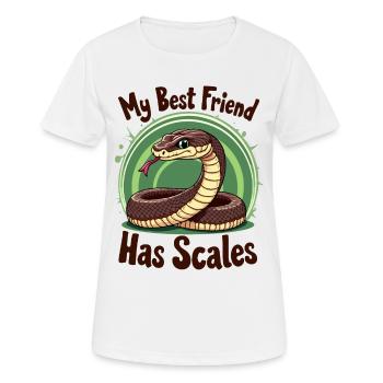 Mein bester Freund hat Schuppen Schlangenliebhaber - Frauen T-Shirt atmungsaktiv - Weiß - Vorne - AI Model Female 172 dark (172cm)