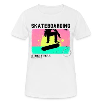 Skateboarding Skate Skater Skateboard Sk8 Vintage - T-shirt respirant Femme - blanc - Devant - AI Model Female 172 dark (172cm)