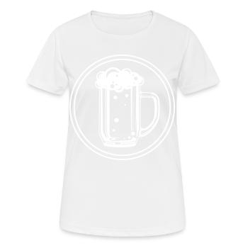 Beer Mug Beer Glass - Women's Breathable T-Shirt - white - Front - AI Model Female 172 dark (172cm)