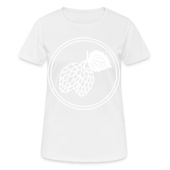 Bier Hopfen zapfen Brauerei - Frauen T-Shirt atmungsaktiv - Weiß - Vorne - AI Model Female 172 dark (172cm)