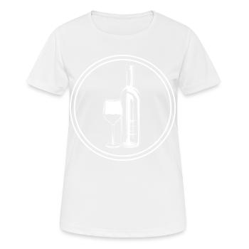 Wein Icon - Frauen T-Shirt atmungsaktiv - Weiß - Vorne - AI Model Female 172 dark (172cm)