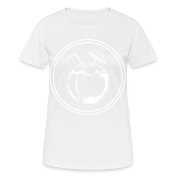 Kokos Icon Symbol - Frauen T-Shirt atmungsaktiv - Weiß - Vorne - AI Model Female 172 dark (172cm)