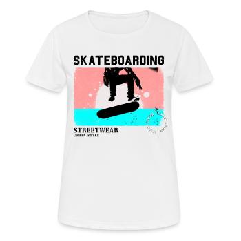 Skateboarding Skate Skater Skateboard Sk8 Vintage - T-shirt respirant Femme - blanc - Devant - AI Model Female 172 dark (172cm)