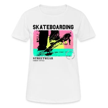 Skateboarding Skate Skater Skateboard Sk8 Vintage - T-shirt respirant Femme - blanc - Devant - AI Model Female 172 dark (172cm)