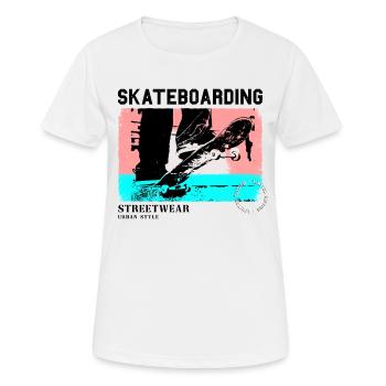 Skateboarding Skate Skater Skateboard Sk8 Vintage - T-shirt respirant Femme - blanc - Devant - AI Model Female 172 dark (172cm)