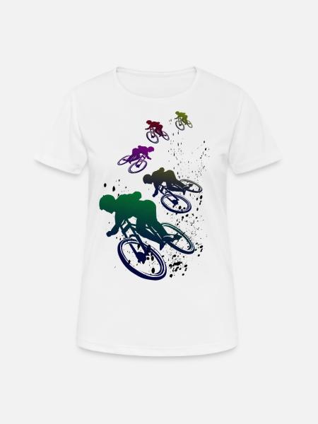MTB mountain bike mountain bike downhill bike - Women's Breathable T-Shirt - white