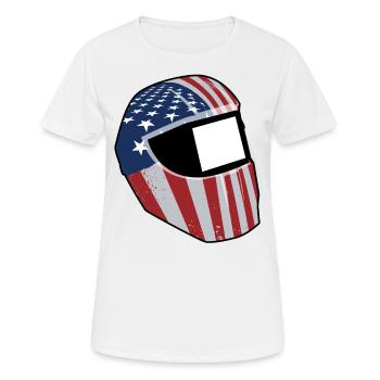 Welder USA Helmet Welding Gift Welder Ge - Women's Breathable T-Shirt - white - Front - AI Model Female 172 dark (172cm)