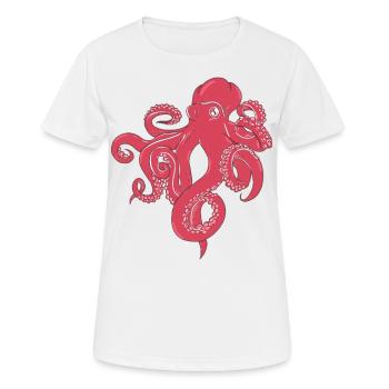 Pieuvres Poulpes espèces marines Tentacules - T-shirt respirant Femme - blanc - Devant - AI Model Female 172 dark (172cm)