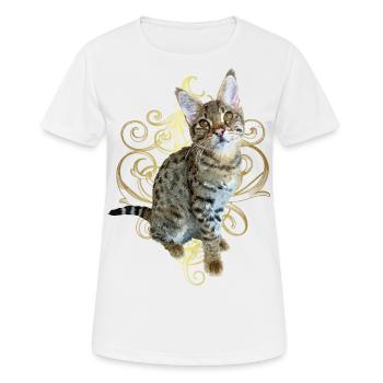 Tabby - Women's Breathable T-Shirt - white - Front - AI Model Female 172 dark (172cm)