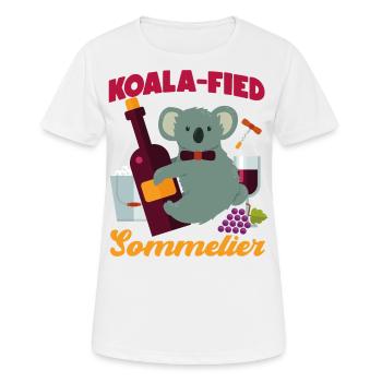 Sommelier Wine Drinking Tasting - Women's Breathable T-Shirt - white - Front - AI Model Female 172 dark (172cm)