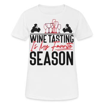 Sommelier Wine Drinking Tasting - Women's Breathable T-Shirt - white - Front - AI Model Female 172 dark (172cm)