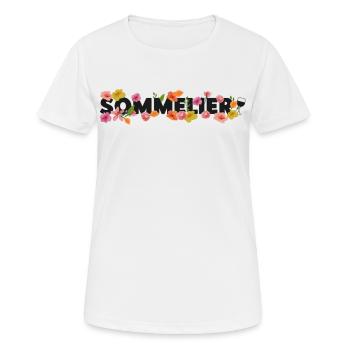 Sommelier Wine Drinking Tasting - Women's Breathable T-Shirt - white - Front - AI Model Female 172 dark (172cm)
