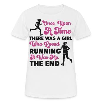 Running Runner Half Marathon Girl - Women's Breathable T-Shirt - white - Front - AI Model Female 172 dark (172cm)
