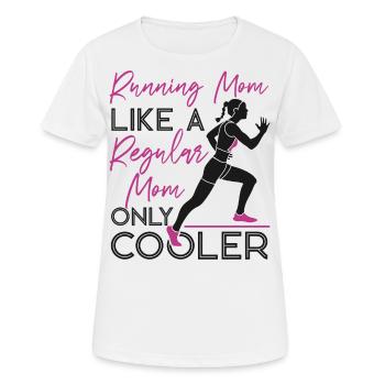 Running Runner Semi-Marathon Maman - T-shirt respirant Femme - blanc - Devant - AI Model Female 172 dark (172cm)