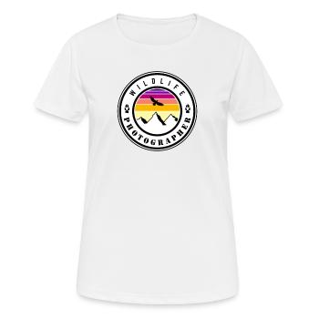 photographe animalier - T-shirt respirant Femme - blanc - Devant - AI Model Female 172 dark (172cm)