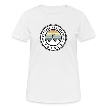 Outdoor Adventure France - T-shirt respirant Femme - blanc - Devant - AI Model Female 172 dark (172cm)