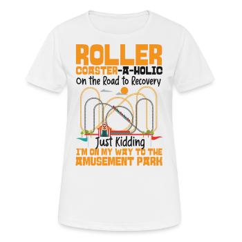 Roller Coaster Roller - Women's Breathable T-Shirt - white - Front - AI Model Female 172 dark (172cm)