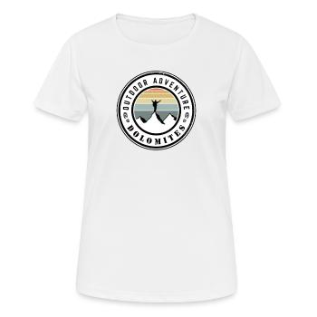 Outdoor adventure dolomites - Frauen T-Shirt atmungsaktiv - Weiß - Vorne - AI Model Female 172 dark (172cm)