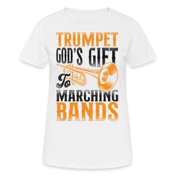 Fanfare de trompettiste - T-shirt respirant Femme - blanc - Devant - AI Model Female 172 dark (172cm)