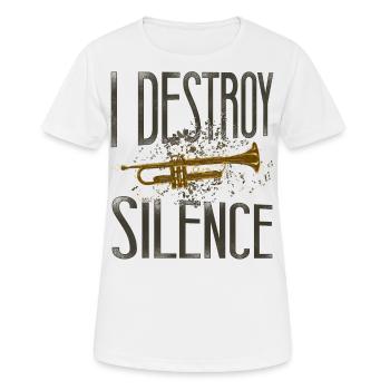 Trompettiste Vintage I Destroy - T-shirt respirant Femme - blanc - Devant - AI Model Female 172 dark (172cm)
