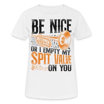 Trompettiste Vintage Be Nice ou - T-shirt respirant Femme - blanc - Devant - AI Model Female 172 dark (172cm)