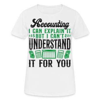 Accountant Bookkeeper Accounting - Women's Breathable T-Shirt - white - Front - AI Model Female 172 dark (172cm)