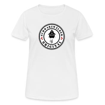 Schwarzwälder Original - Frauen T-Shirt atmungsaktiv - Weiß - Vorne - AI Model Female 172 dark (172cm)