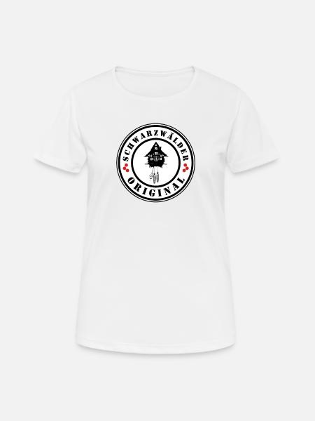 Schwarzwälder Original - Frauen T-Shirt atmungsaktiv - Weiß