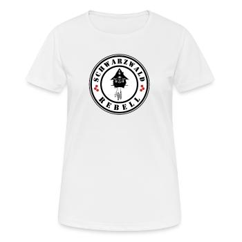 Schwarzwald Rebell - Frauen T-Shirt atmungsaktiv - Weiß - Vorne - AI Model Female 172 dark (172cm)