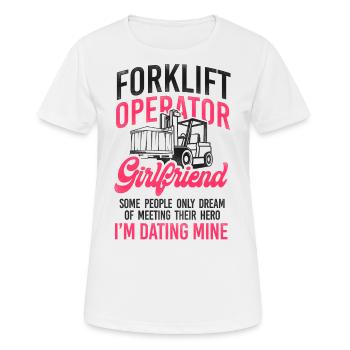 Certified Forklift Truck Operator - Frauen T-Shirt atmungsaktiv - Weiß - Vorne - AI Model Female 172 dark (172cm)