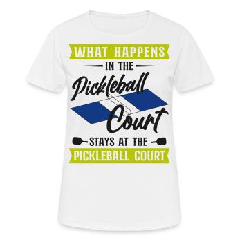 Pickleball Ce qui se passe au - T-shirt respirant Femme - blanc - Devant - AI Model Female 172 dark (172cm)
